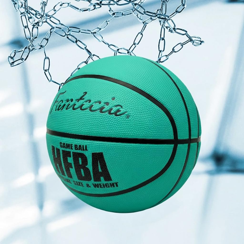 Größe 7 Basketball, Hochwertiger Basketball aus Gummi, Perfekt für das Training in der Halle und im Freien