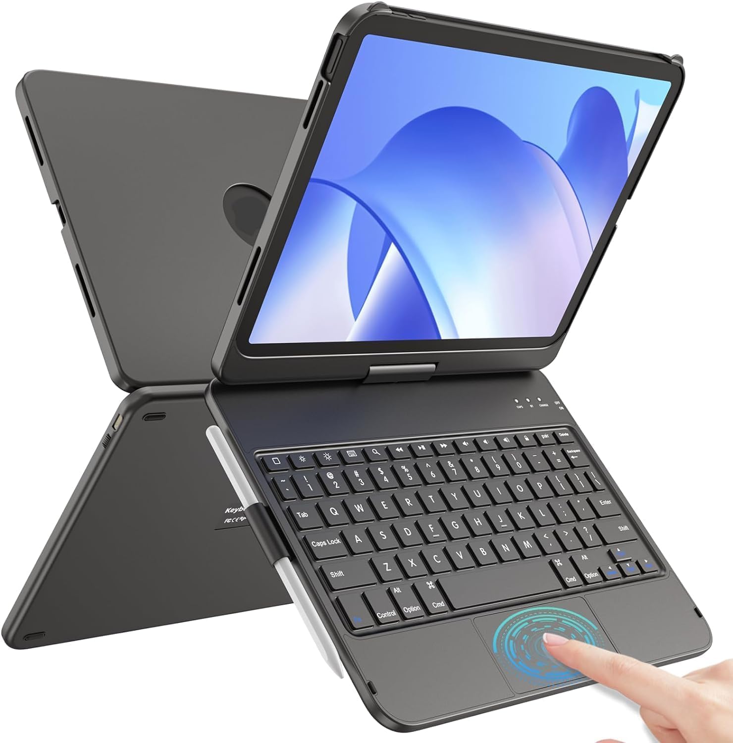 aMZCaSE IPA Tastatur hülle 10.9 (Schwarz DN10.9)