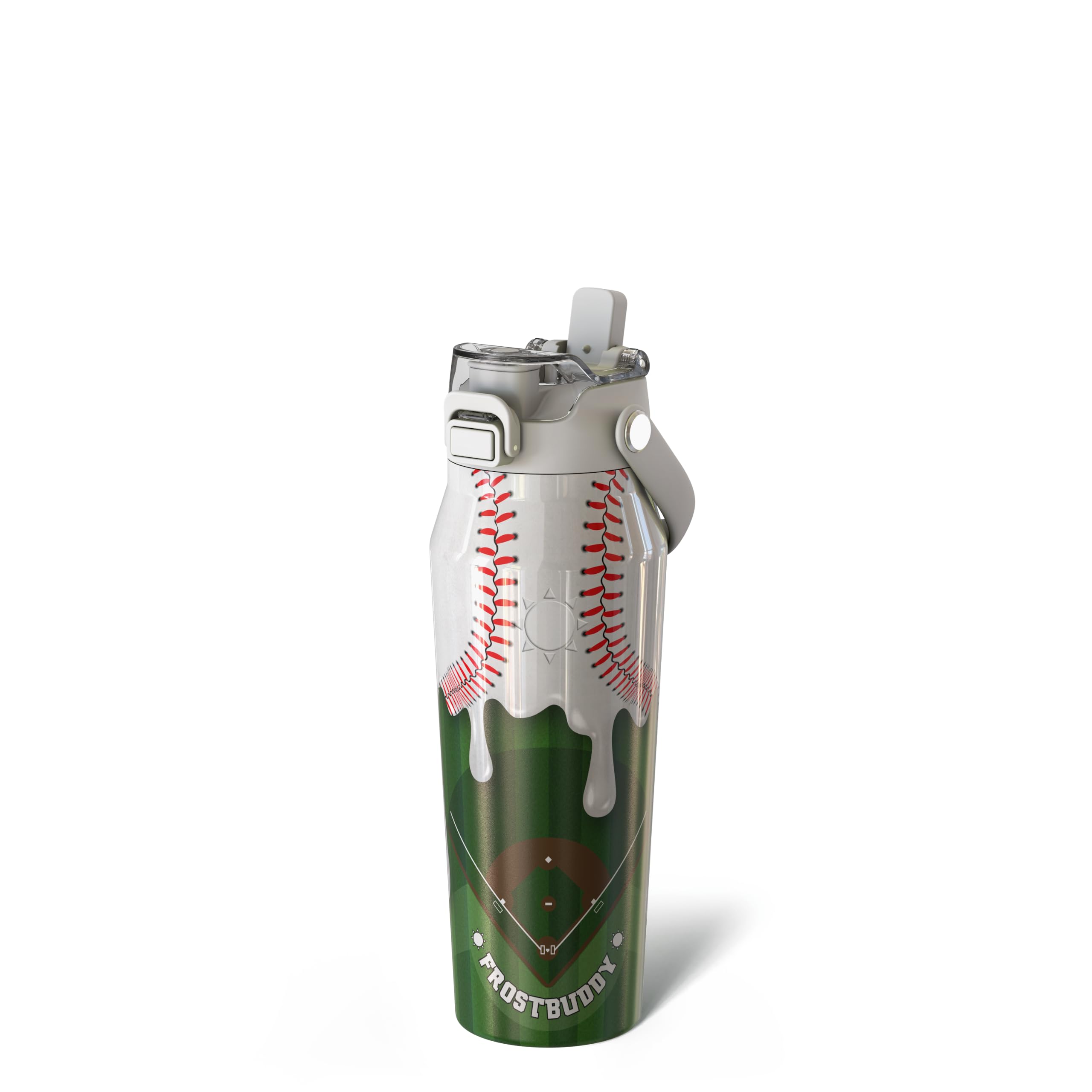 Frost Buddy 24oz Insulated Water Bottle - Straw & Chug Lid - Leak-Proof | Sip-or-chug dual lid | Ice-cold for 24+ hours | 100% Leak-Proof with Locking Lid | Cup-holder friendly