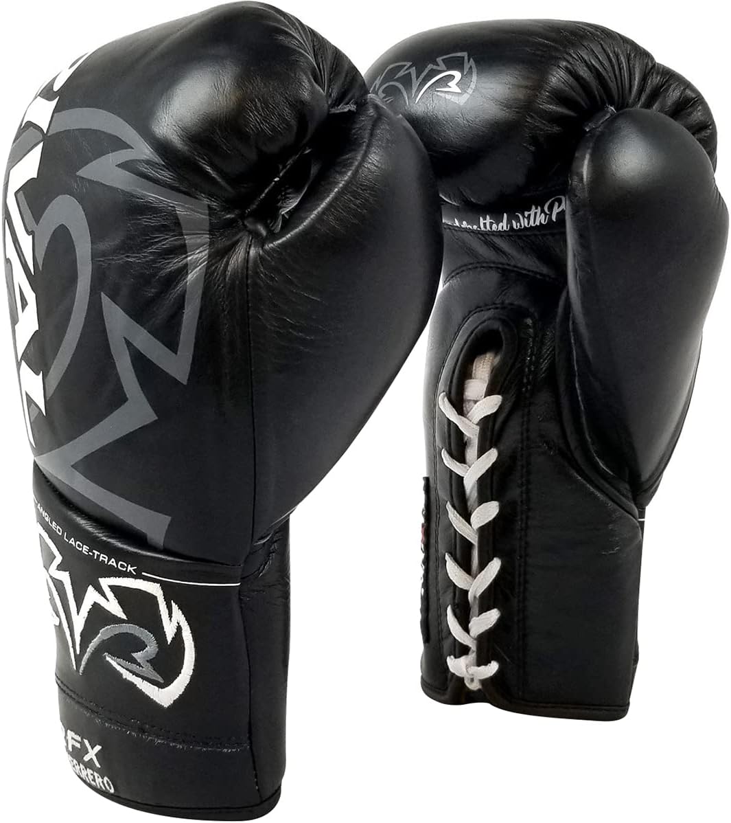 RIVAL Boxing RFX-Guerrero SF-F Pro Fight Lace-Up Boxing Gloves - 10 oz. - Black