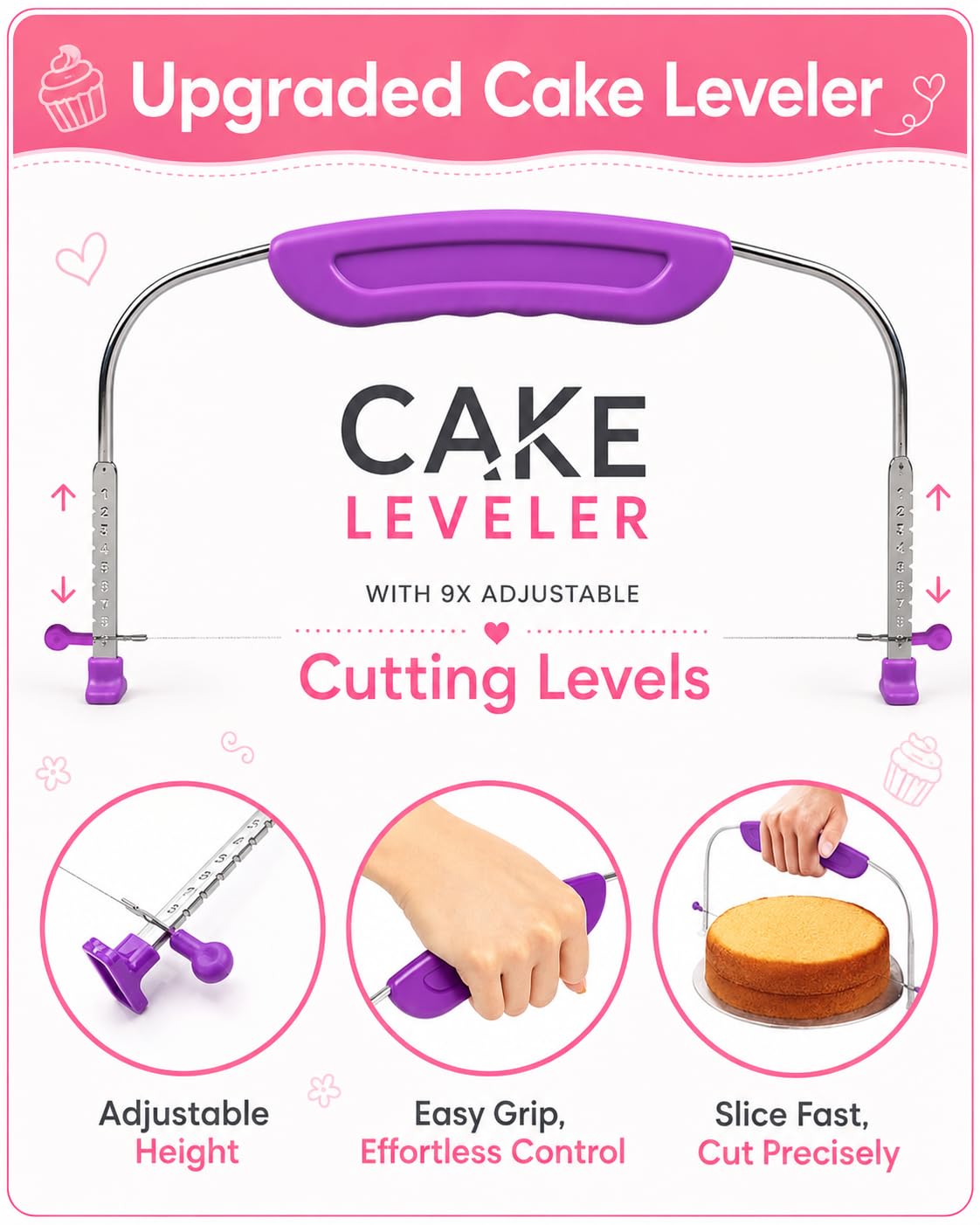 RFAQK Kit de décoration de gâteaux – 200 pièces avec plateau tournant – niveleur à gâteau – 55 douilles numérotées et douilles avec tableau de motifs et e-book – 110 poches à glaçage – Spatule droite