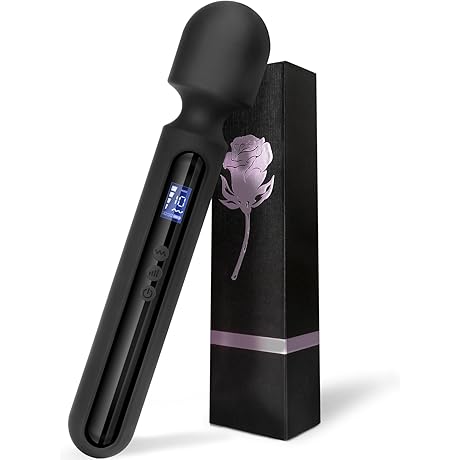 Powerful Vibrator Wand: 12-Inch G-Spot Massager with Display, 10 Patterns, and 4 Speeds