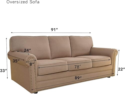 Miniatura 7 de Easy-Going - Funda elástica para sofá de gran tamaño, 1 pieza, suave, con parte inferior elástica, protector para niños, tela jacquard de elastano y