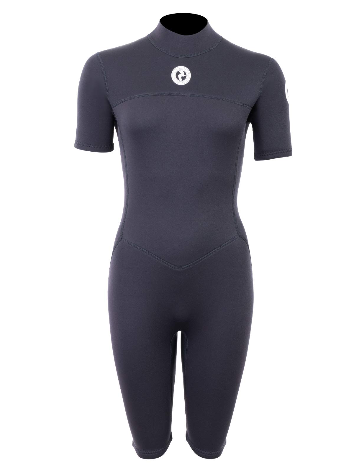 Two Bare Feet Women's Thunderclap 2.5mm Summer Shorty Neoprene Wetsuit - Ideal for Surfing, Swimming & Watersports - Lightweight, Flexible & Durable Design (Medium, Black)