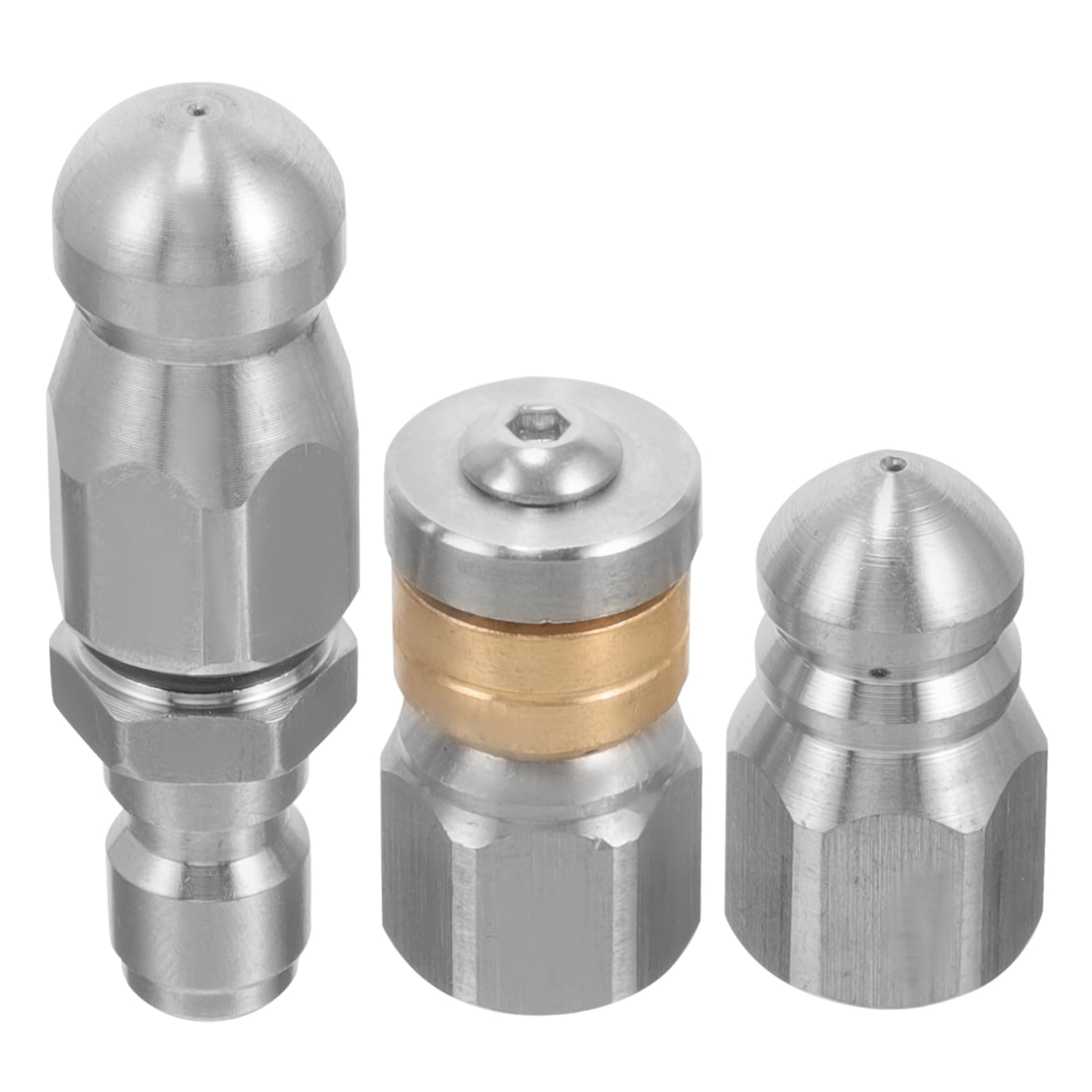 Sosoport Lot De 5 Buses Haute Pression En Acier Inoxydable Faciles À Installer Pour Nettoyeur Haute Pression Domestique 3 Pièces X 5
