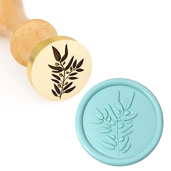 Wax Seal Stamp Flora Wax Seal Laser Engraving Stamps Beautifully Crafted Suitable for Envelope Postcards, Invitations, Gift Packaging Sealed Wedding
