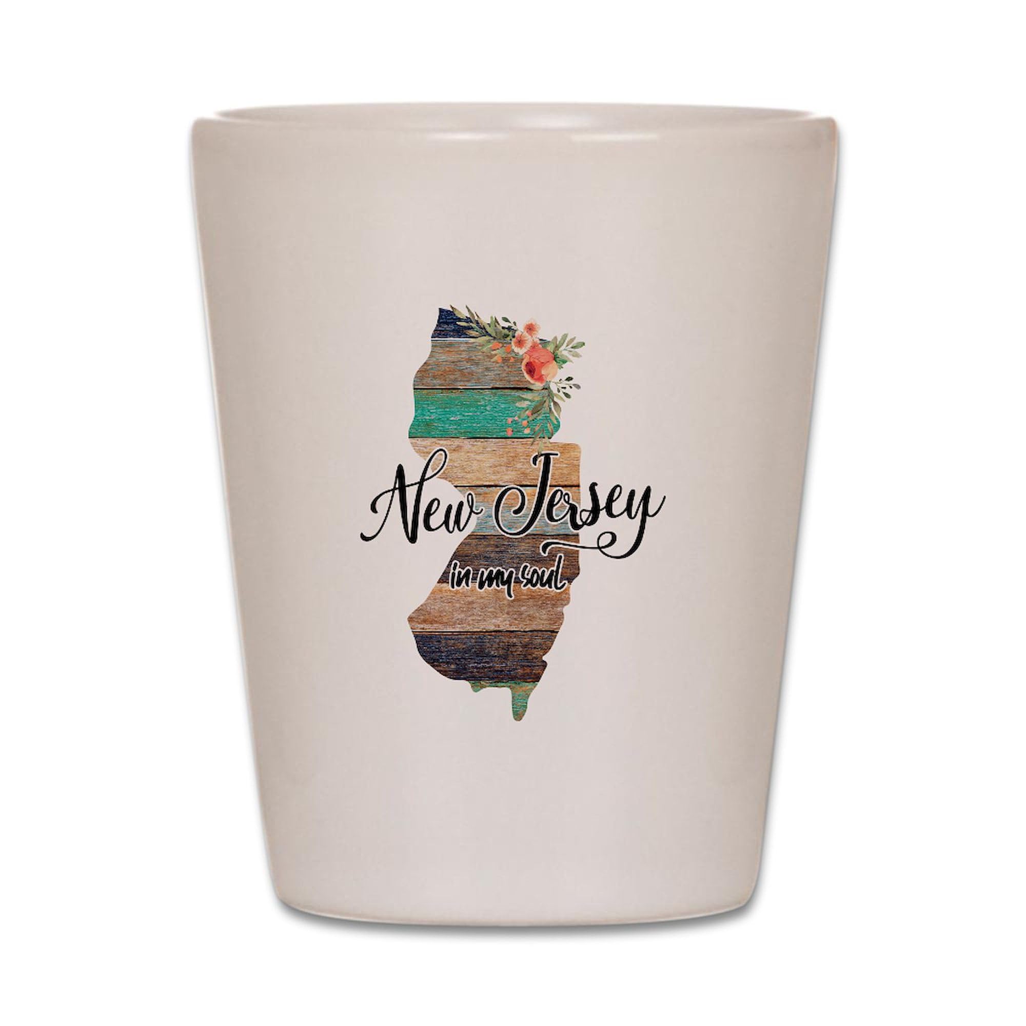 CafePress New Jersey Map Unique and Funny Shot Glass