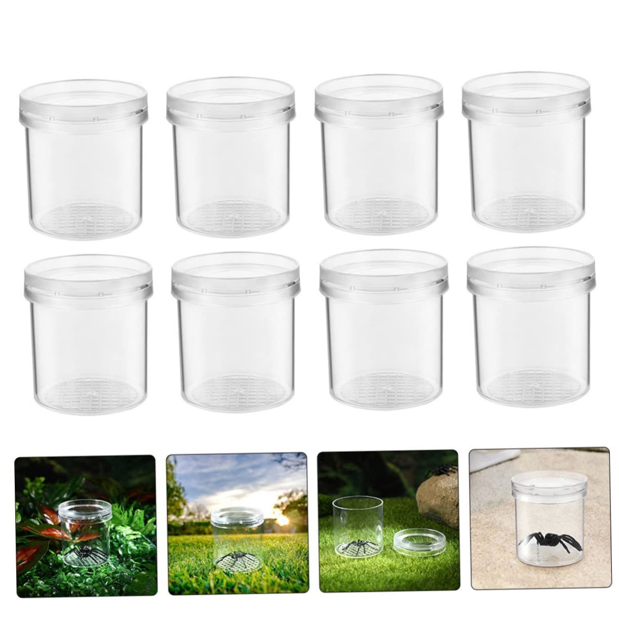 Caja de Aumento para Insectos de Plástico 15 Piezas Rejillas