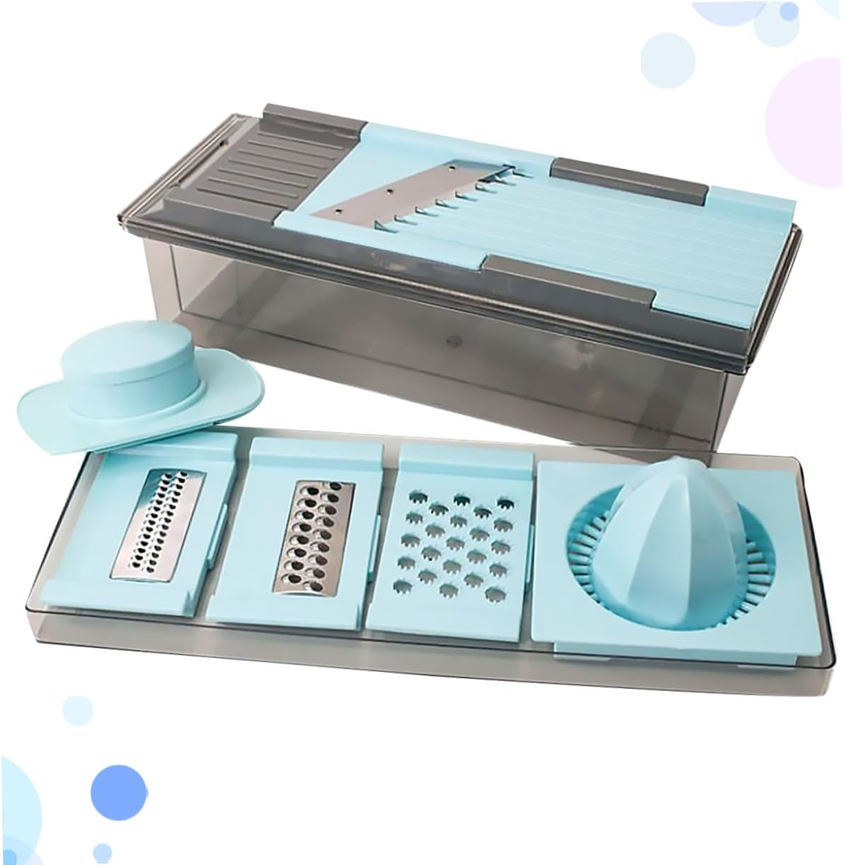 PRETYZOOM Multifunctional Vegetable Cutter Slicer Manual Juicer Squeezer for Efficient Home Kitchen Use for Carrots Ginger Cucumbers and More