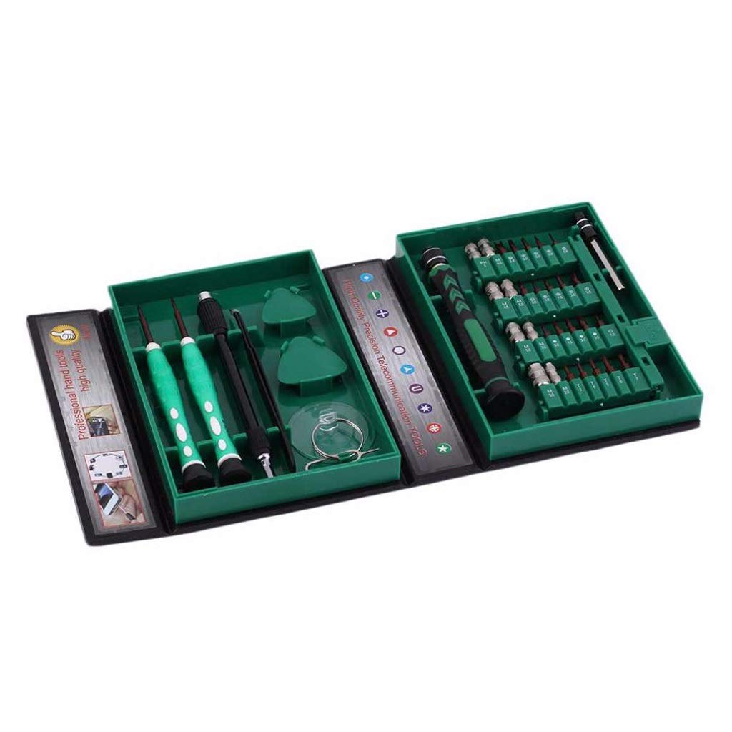 Juego de Destornilladores de 38 Piezas Juego de Herramientas de reparación electrónica de Tornillos de Manguito multipropósito de precisión