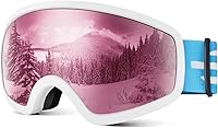 Vista 13 de Gafas de esquí para niños, gafas de esquí de nieve para niños, jóvenes, adolescentes, niños y niñas de 5 a 14 años
