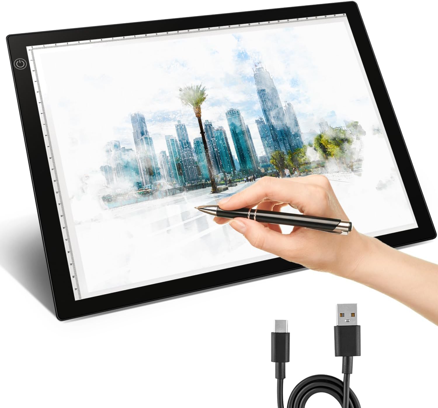 DigitPro Escáner de Negativos Diapositivas, 12 x 9 inch Visor de Luz LED Portátil Ultradelgado