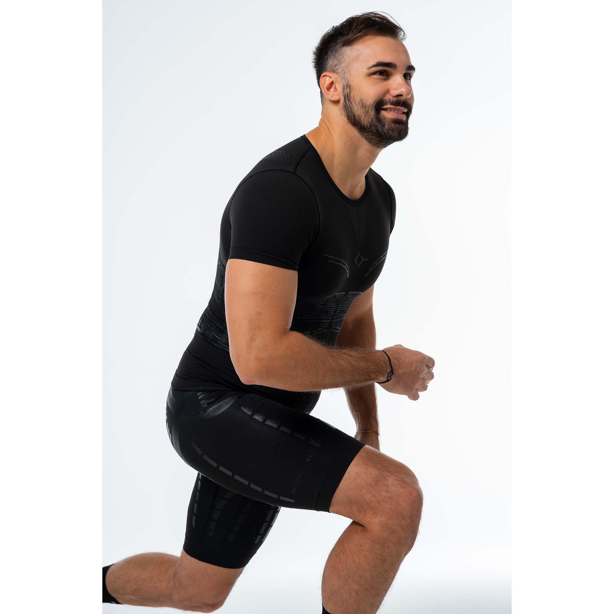 FLOKY - Camiseta Oxygen - Camiseta Biomecánica de Compresión - Negro