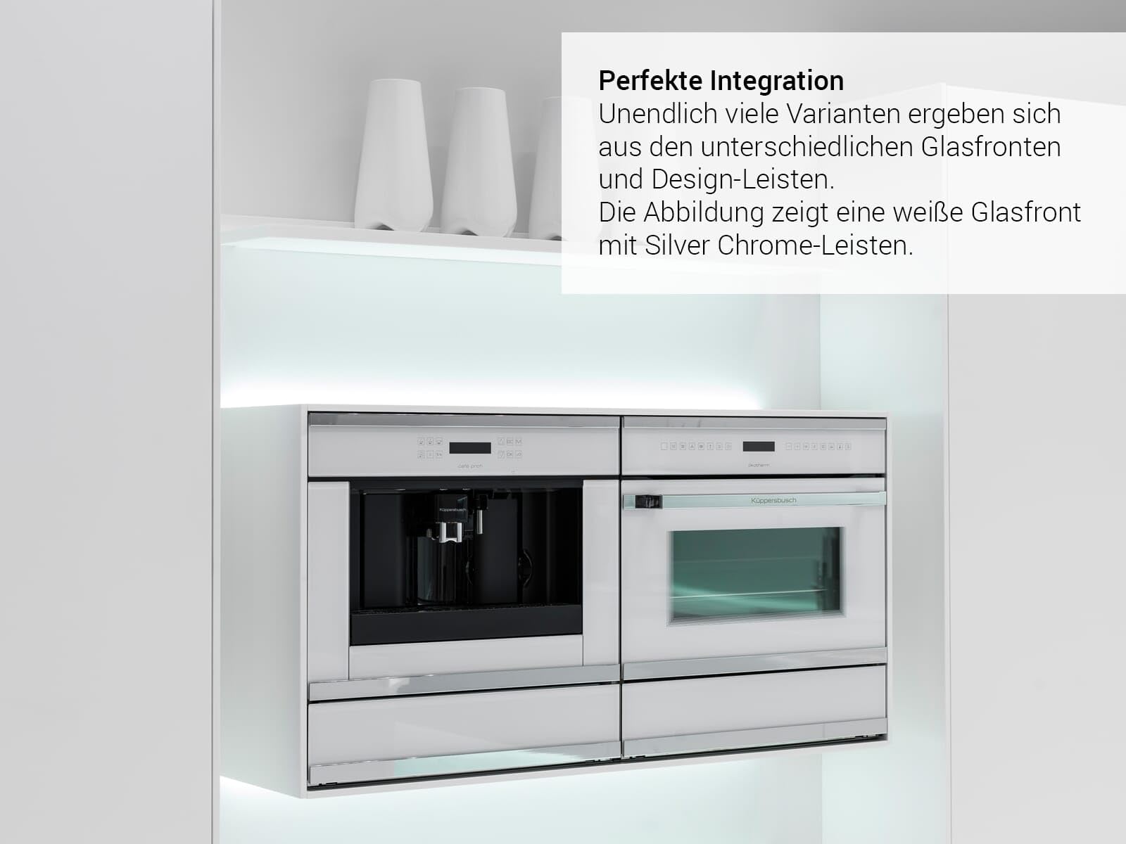 Küppersbusch CSZ 6800.0 Zubehörschublade + ZC 8022 Glasfront Weiß