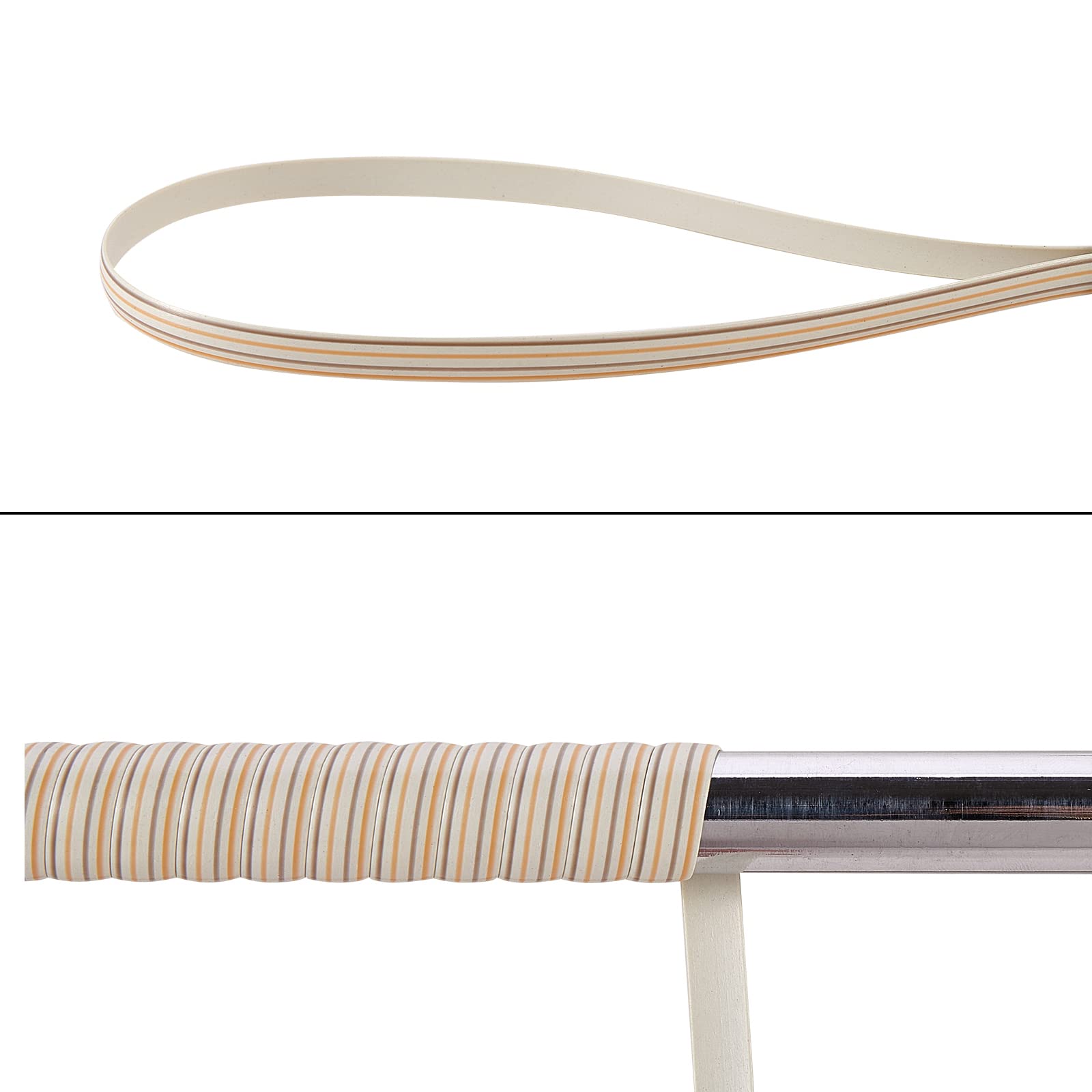 105.0 ft PE plástico imitación mimbre mimbre sintético tejido sólido material de reparación para muebles DIY tejer ratán silla accesorios de mesa, blanco 7