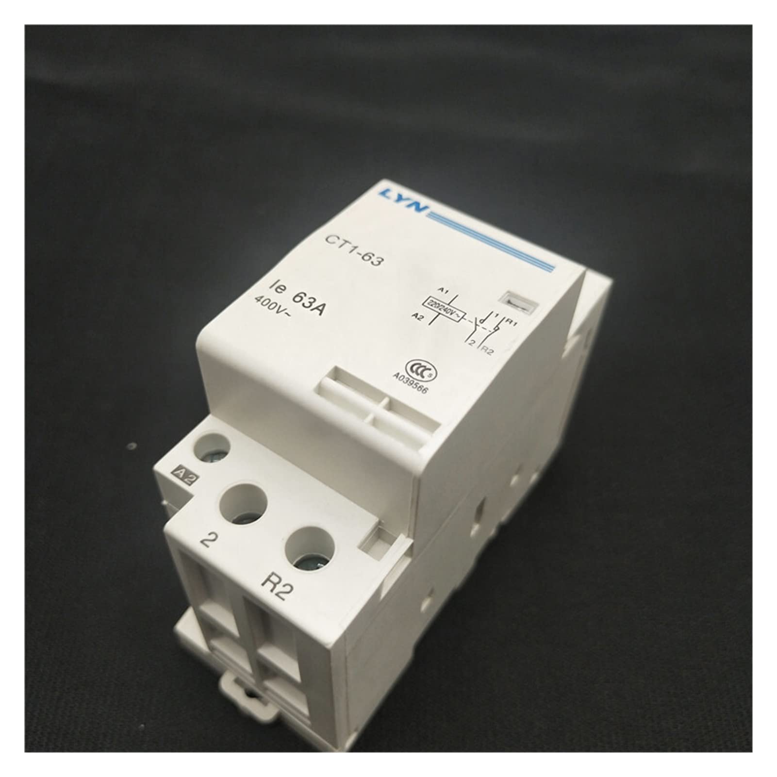 YFHGULBTK Contactor CT1-63 2P 32A 40A 63A 220V 230V ~ 50/60Hz DIN Rail Household AC Modular 2NO 1NO 1NC 2NC Industrial Electrics(1no 1nc 32a)