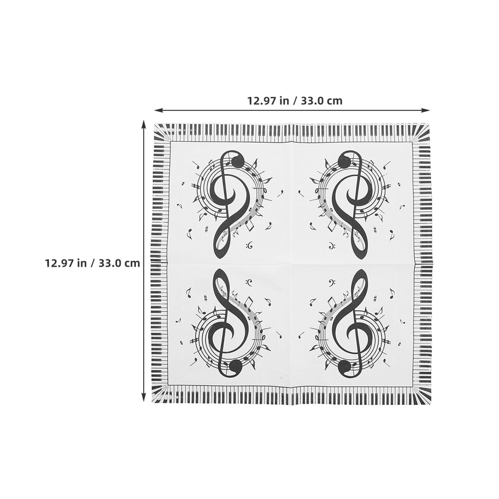 Notenpapier Servietten 100 Stück aus Papier für Hochzeiten