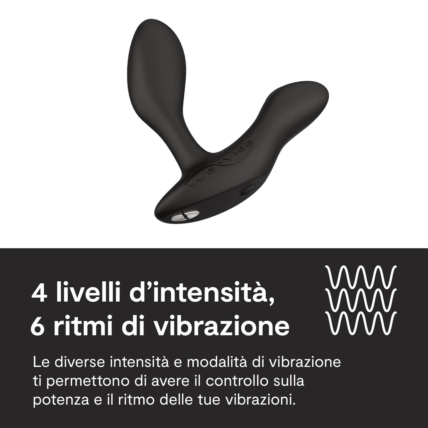 We-Vibe Vibratore per la prostata Vector+ con app e telecomando Black One Size