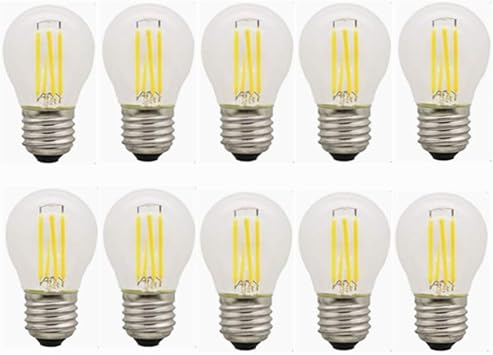 12V LED Edison Bulb E27 G45 24V 36V, Safe Low Voltage AC/DC 12-36V, 40W Incandescent Bulb Equivalent, Warm White 2700K, 4W Edison Screw ES Light Bulb Size 10pcs