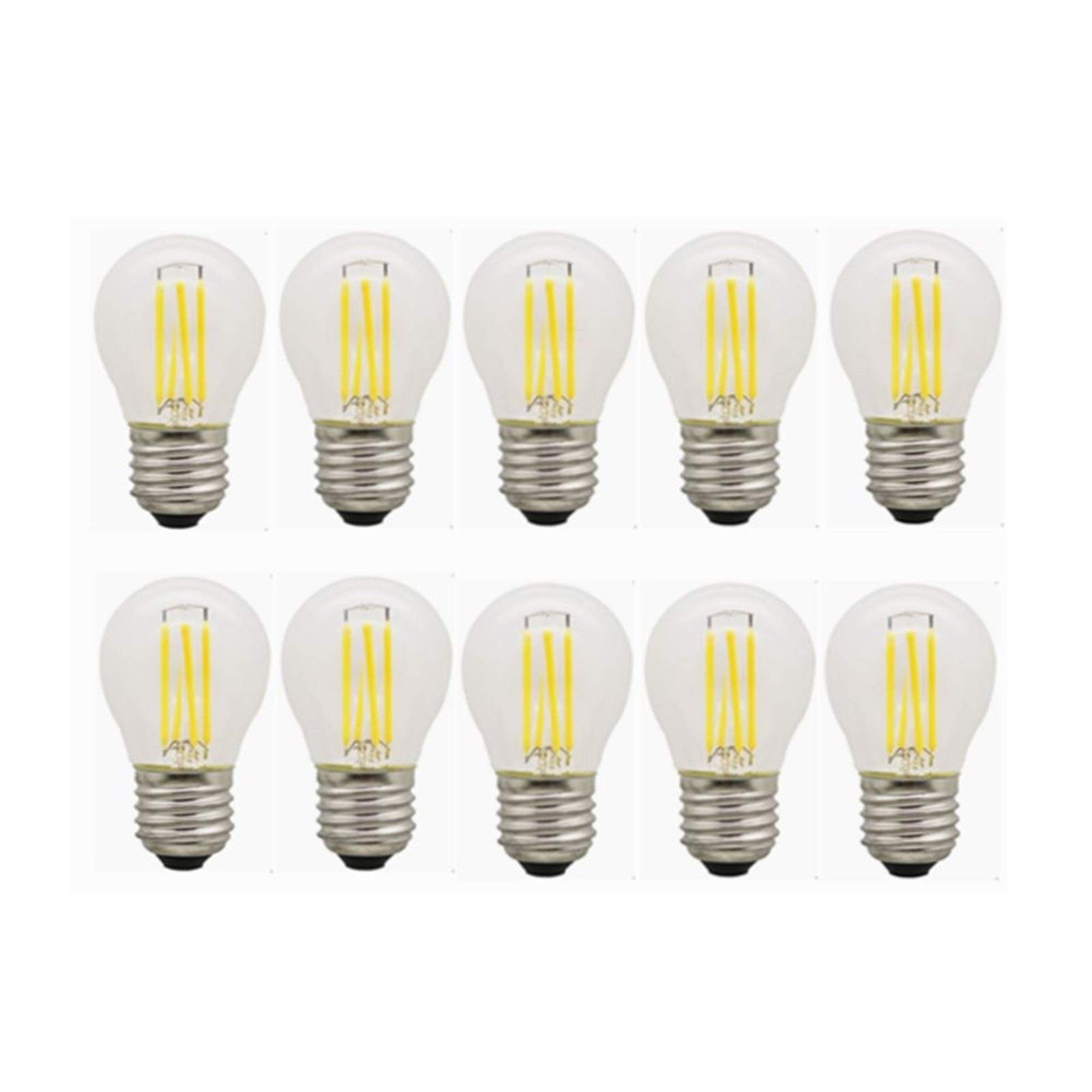 12V LED Edison Bulb E27 G45 24 V 36V, Bezpieczne napięcie niskiego napięcia AC/DC 12-36V, 40W żarówka równoważna, ciepły biały 2700k, 4W Edison śruba żarówka (Size : 10pcs)