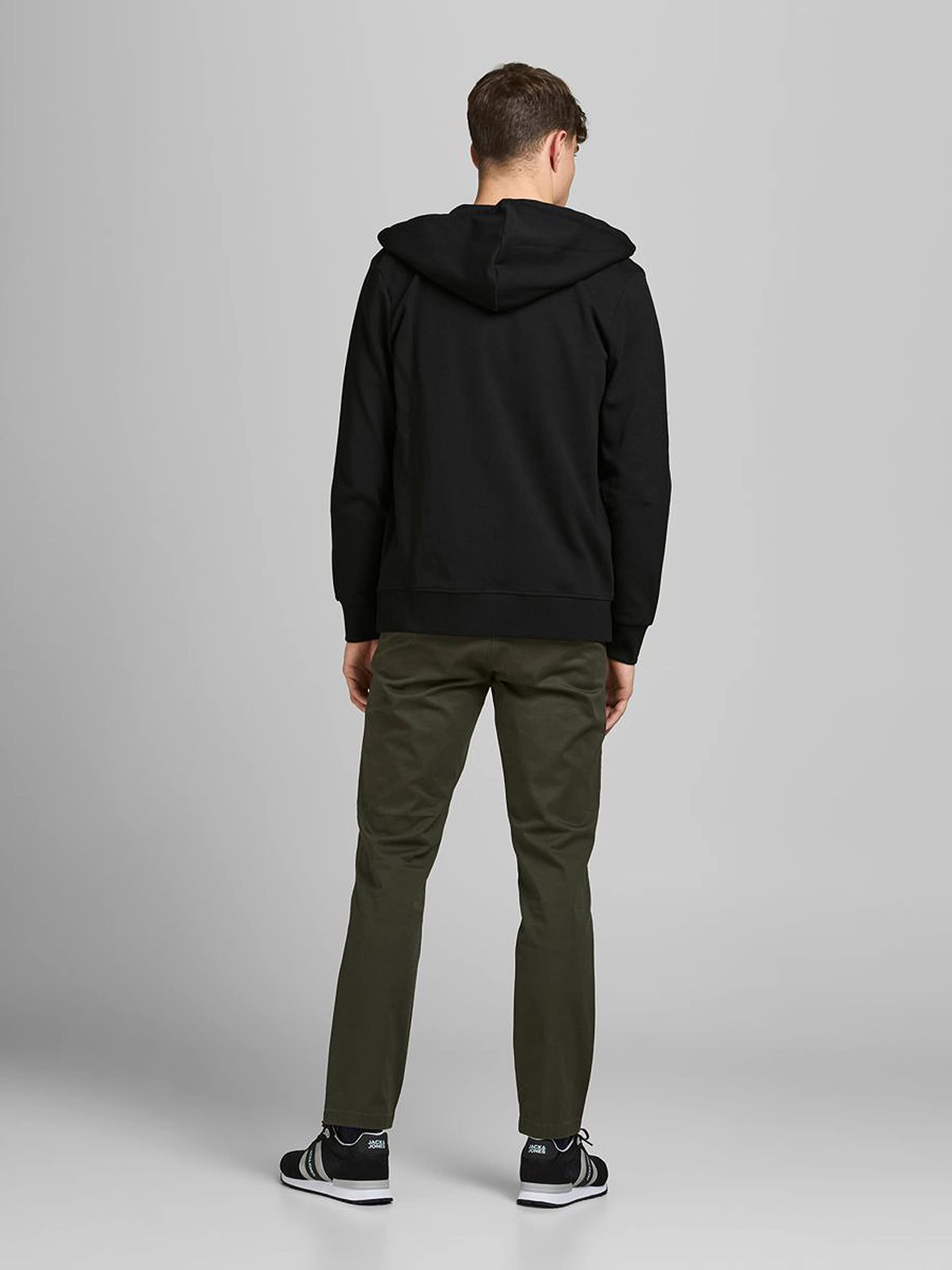 Jack & Jones Herren JJEBASIC Sweat Zip Hood – Bild 4