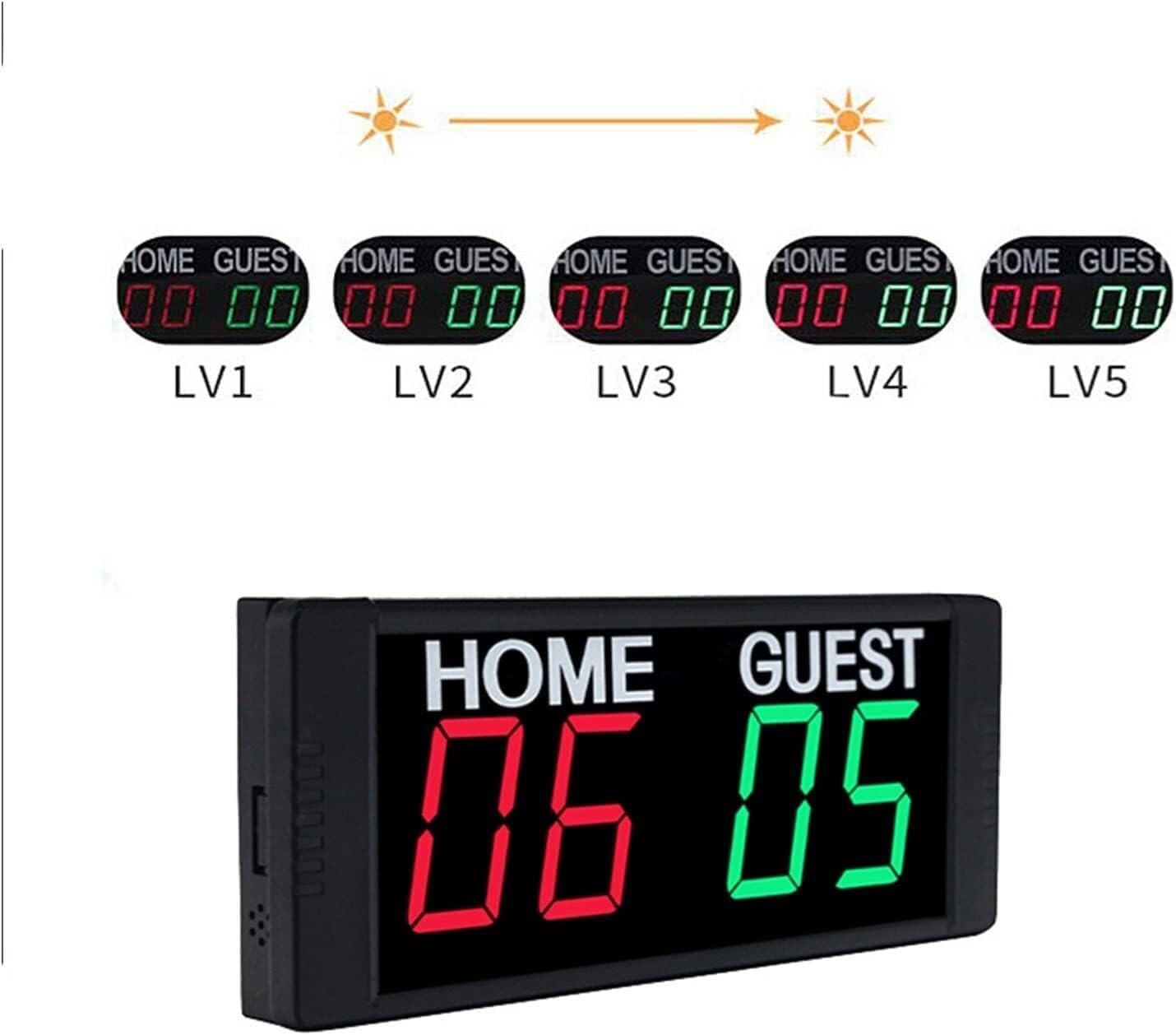 TIST Digital Scoreboard, Portable Mini Basketball Scoreboard, Digital Multi Sport Indoor LED Scoreboard