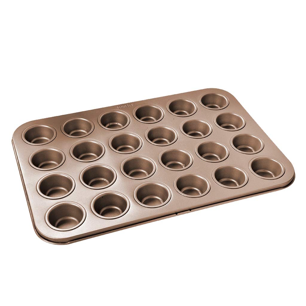 Molde de pastel 24 antiadherente Ronda mollete de la torta del molde del buñuelo molde de la hornada antiadherente Mini mollete con la taza