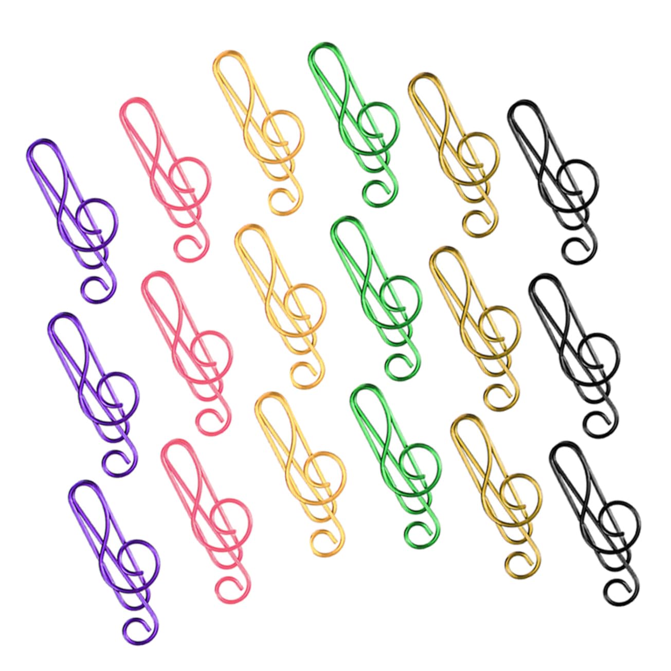 HOMSFOU 4 Set Fermagli Per Carta Musicali Colorati Metallo Per Ufficio E Scuola Clip Creative Per Documenti E Decorazioni 85 Pezzi*4