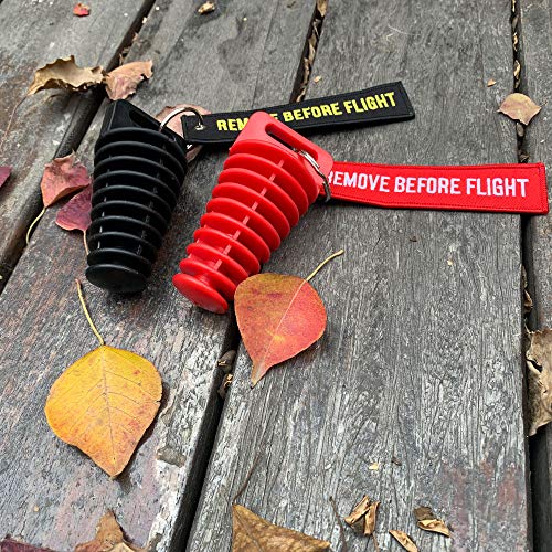 1.07" - 1.85" Muffler Exhaust Wash Plug, Motorcycle Dirt Bike 2 Stroke w/Streamer Remove Before Start Engine ATV Quad Rubber Exhaust Silencer (2 Pack)