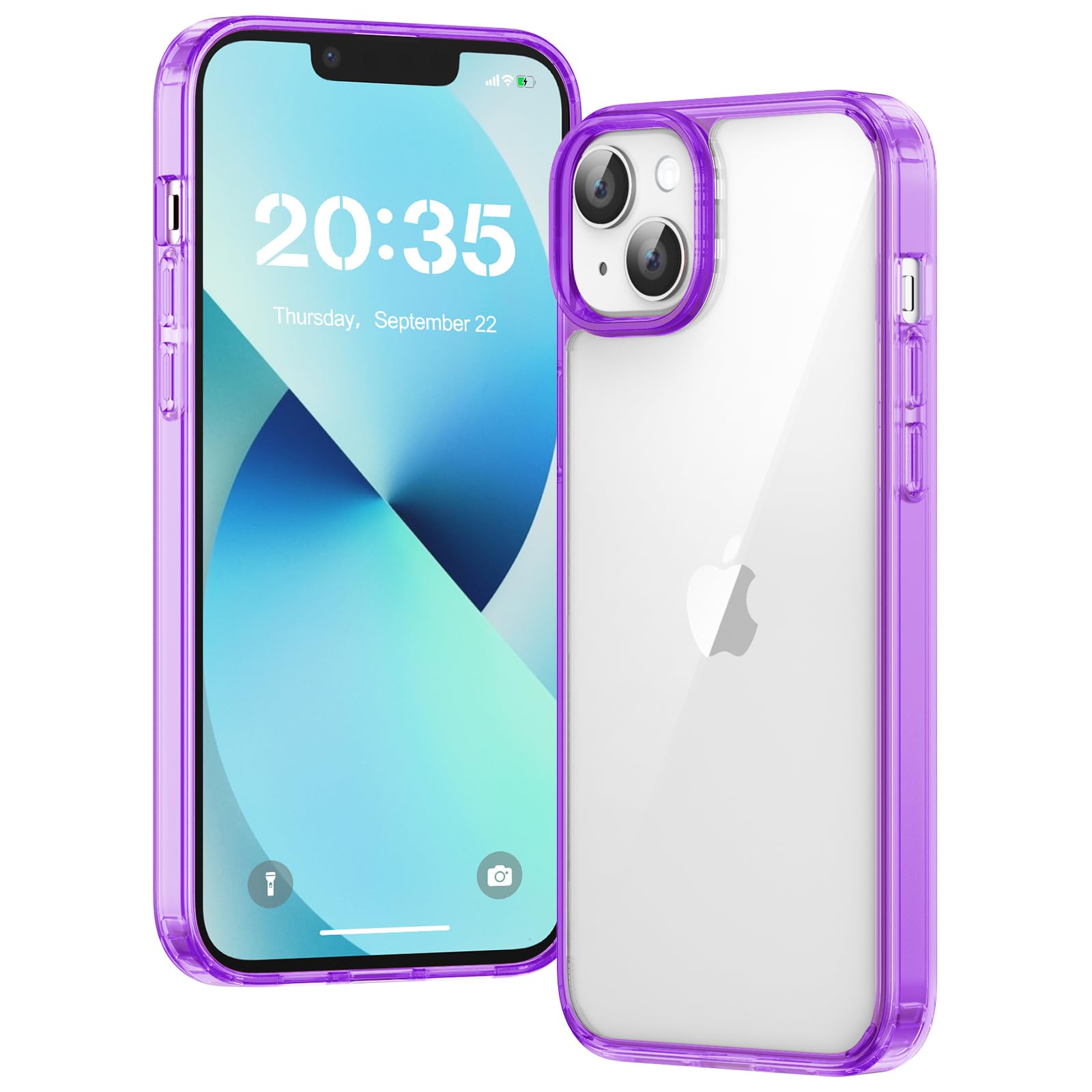 Clear Case for iPhone 15, Ultra Thin, Shockproof TPU Cover, Anti-Yellowing, Crystal Clear, Phone Case for Apple iPhone 15 - Clear — view 470