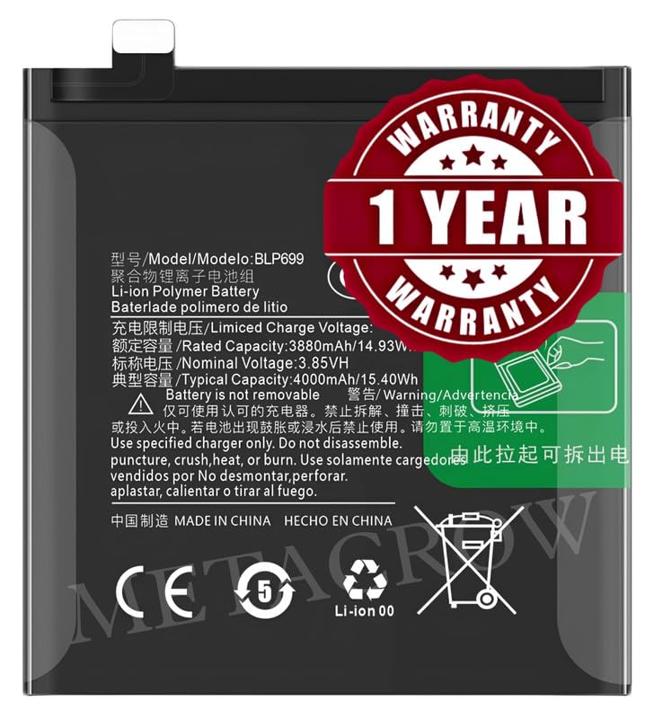 Image of Original BLP699 Battery Compatible for OnePlus 7 Pro (GM1910, GM1911, GM1913, GM1915, GM1917) - (4000mAh) - 1 Year Warranty JK10