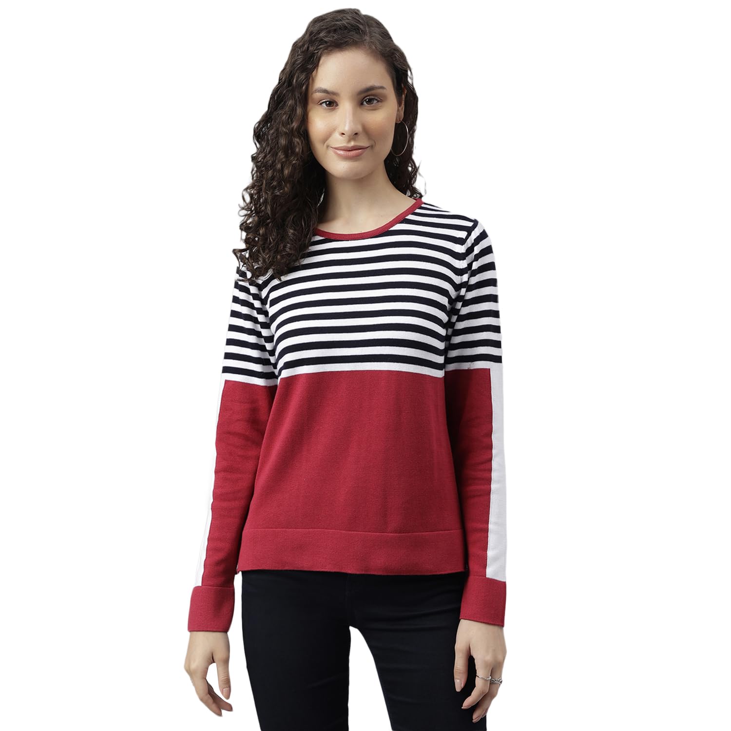 latin quarters Women's Rose Full Sleeve Solid Sweatertop-picture-34