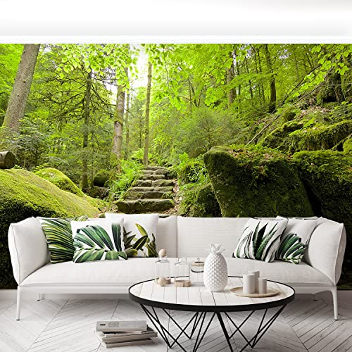 Papier peint camouflage Tulup 312x219cm décor sentier forestier