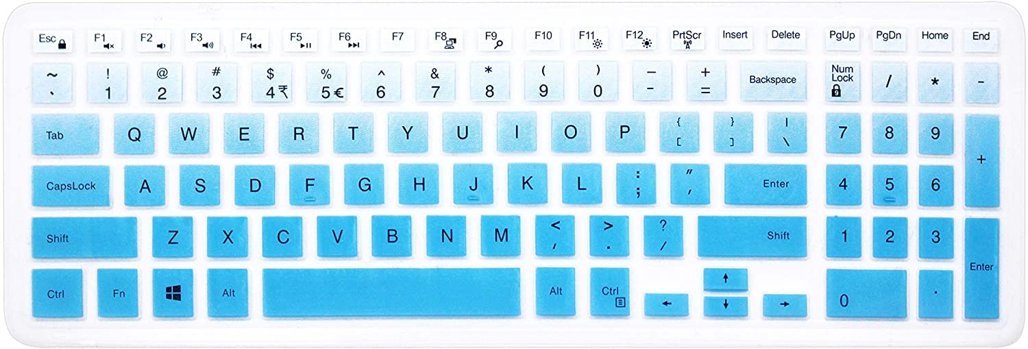 JUSTEC Premium Keyboard Protector Cover Fit for Dell Inspiron 3593 Laptop - Gradient Blue (B09MPFZ77S) Amazon Price History, Amazon Price Tracker