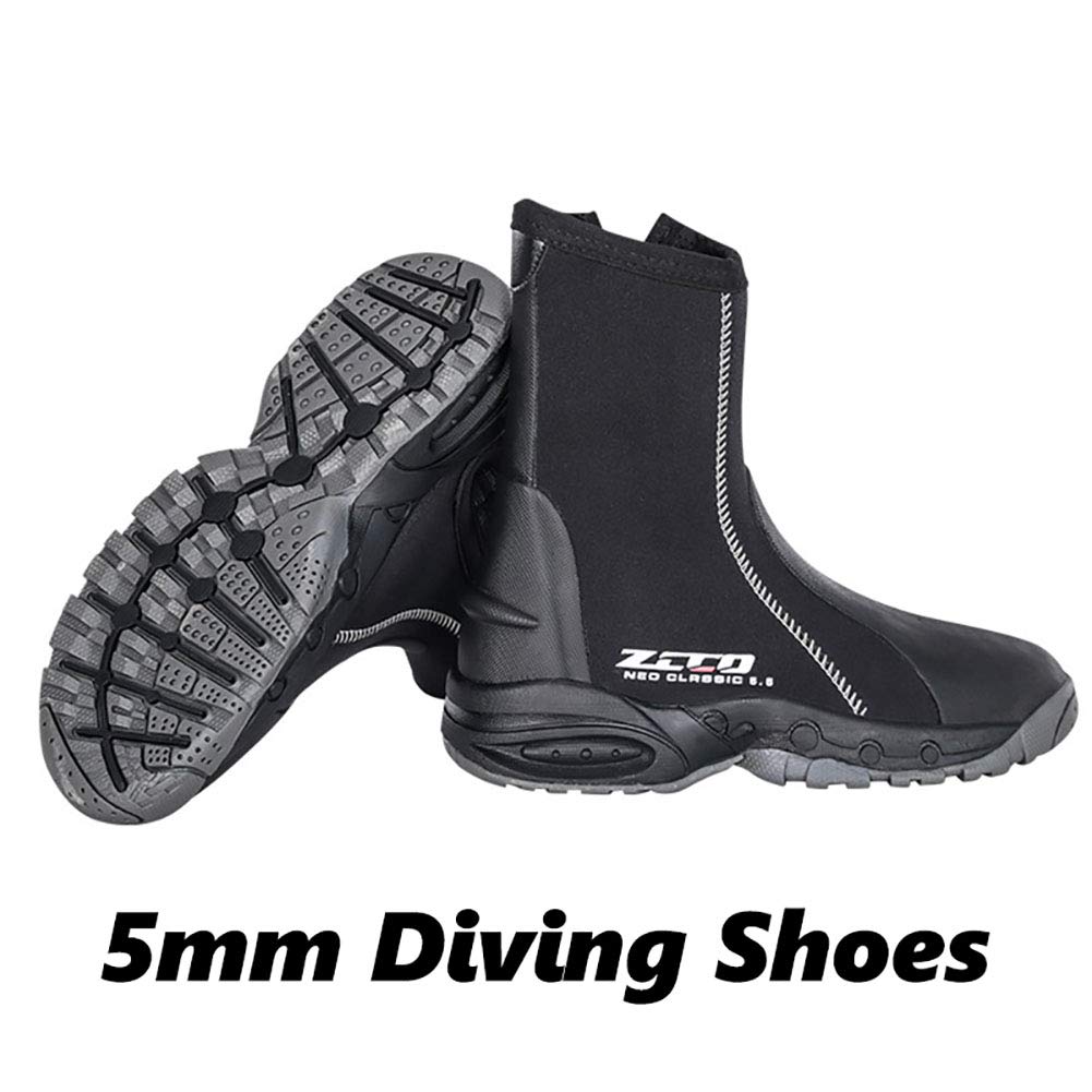 Buty do kombinezonu - neoprenowe buty do snorkelingu 5 mm, surfowanie pływanie mokra woda kombinezon neoprenowe skarpety buty czarne