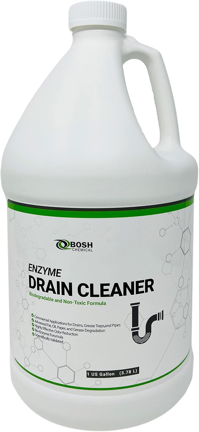 Bosh Chemical Enzyme Drain Cleaner Attacks Grease, Fats