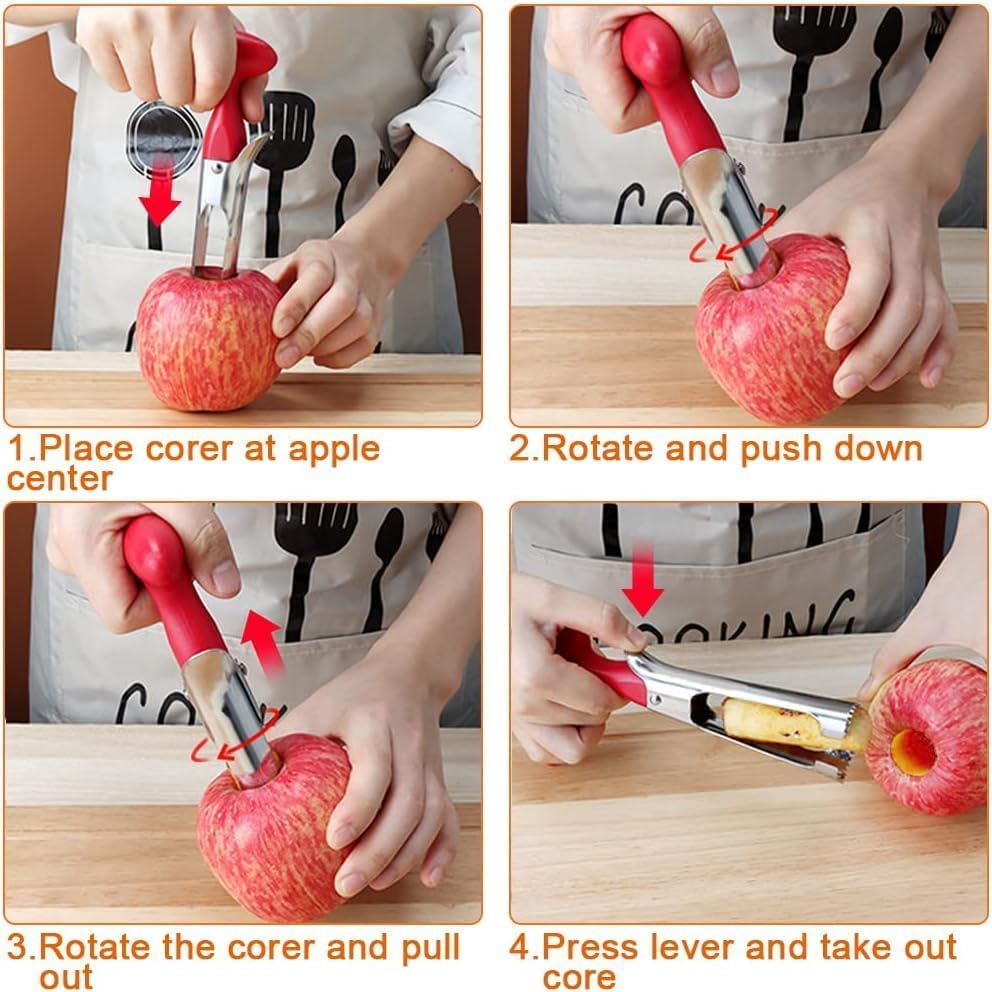 Electric Potato Peeler Automatic Potato Peeler Machine, Electric Peeler Fruits and Vegetables, Apple Peeling Machine for Kitchen [1 Adapter 2 Extra Blades] with Apple Corer (Black-A) - Image 6