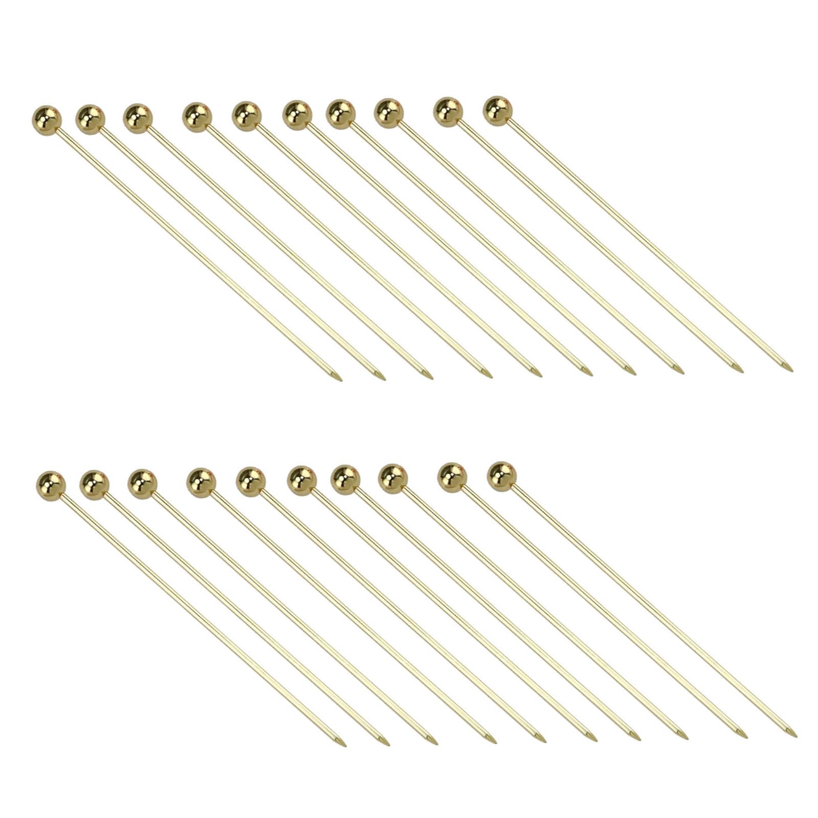 Mekalero Multicolor 20X Cocktail Sticks Suitable For Fruits Desserts And Canapes Premium Stainless Steel Fruit Skewers For Party Rustless Drink Picks