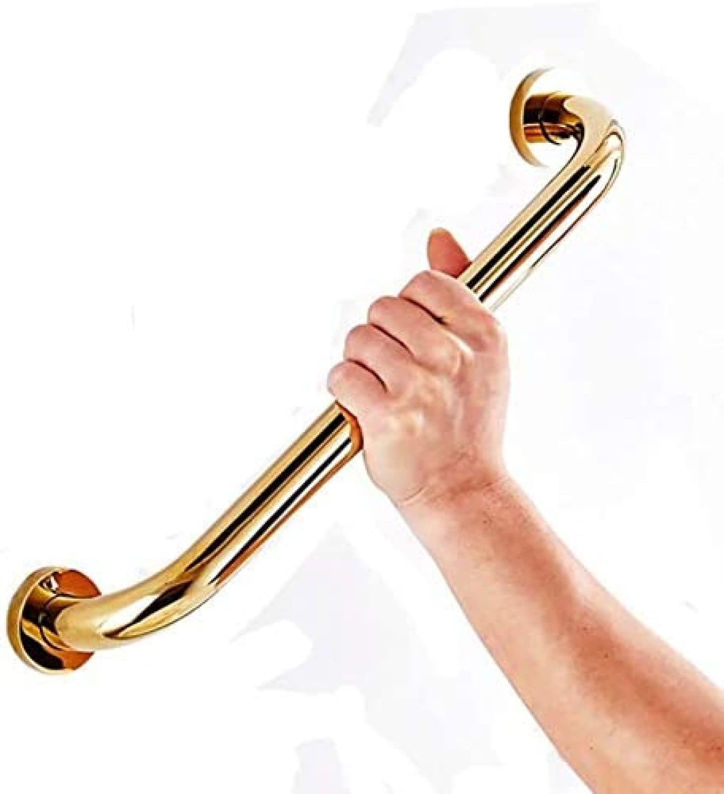 Leniuks Gold Shower Grab Bar Bath Handle Brass Bathroom Hand Rail Support Safety For Handicap, Elderly, Injury,50Cm
