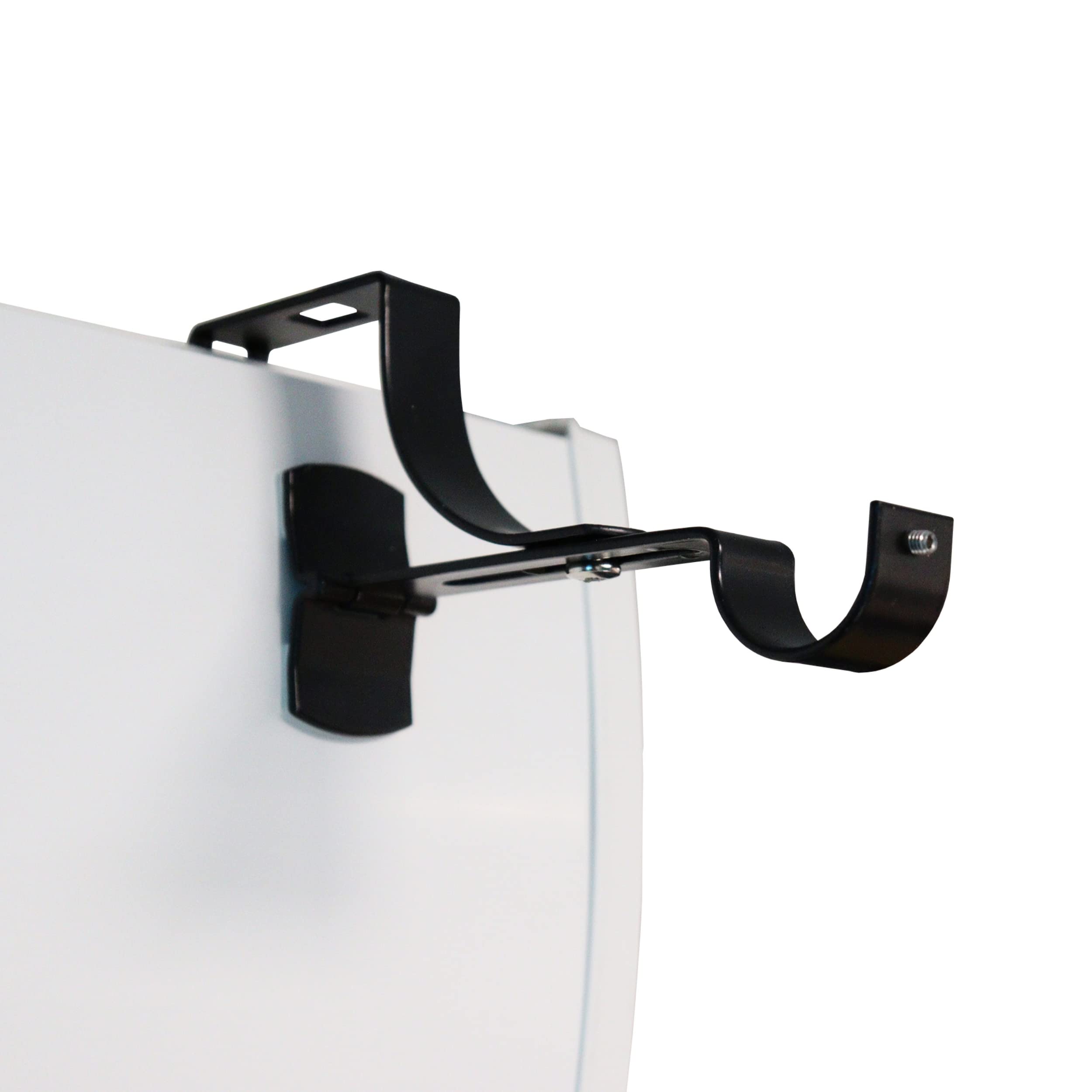 Support de tringle à rideaux noir réglable par vissage pour volet roulant