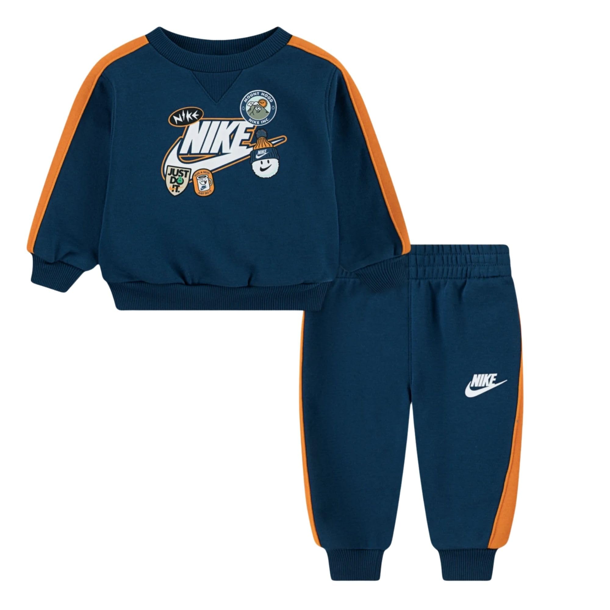 Nike Tuta da Neonati Girocollo Fleece Blu