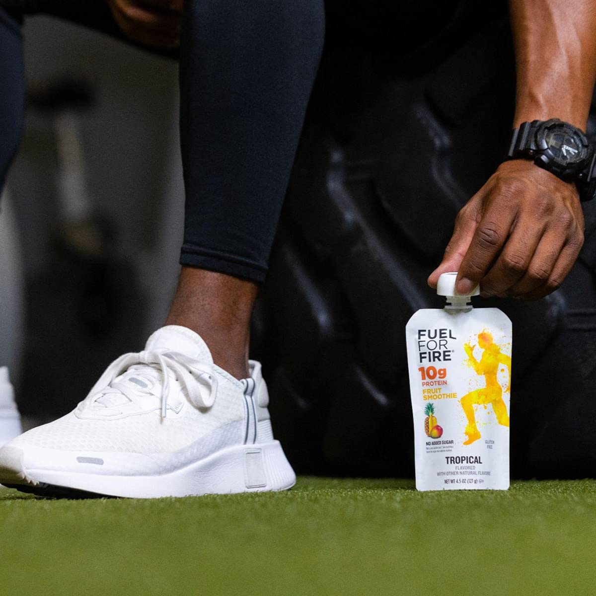 Fuel For Fire Tropical (24 Pack) Fruit & Protein Smoothie Squeeze