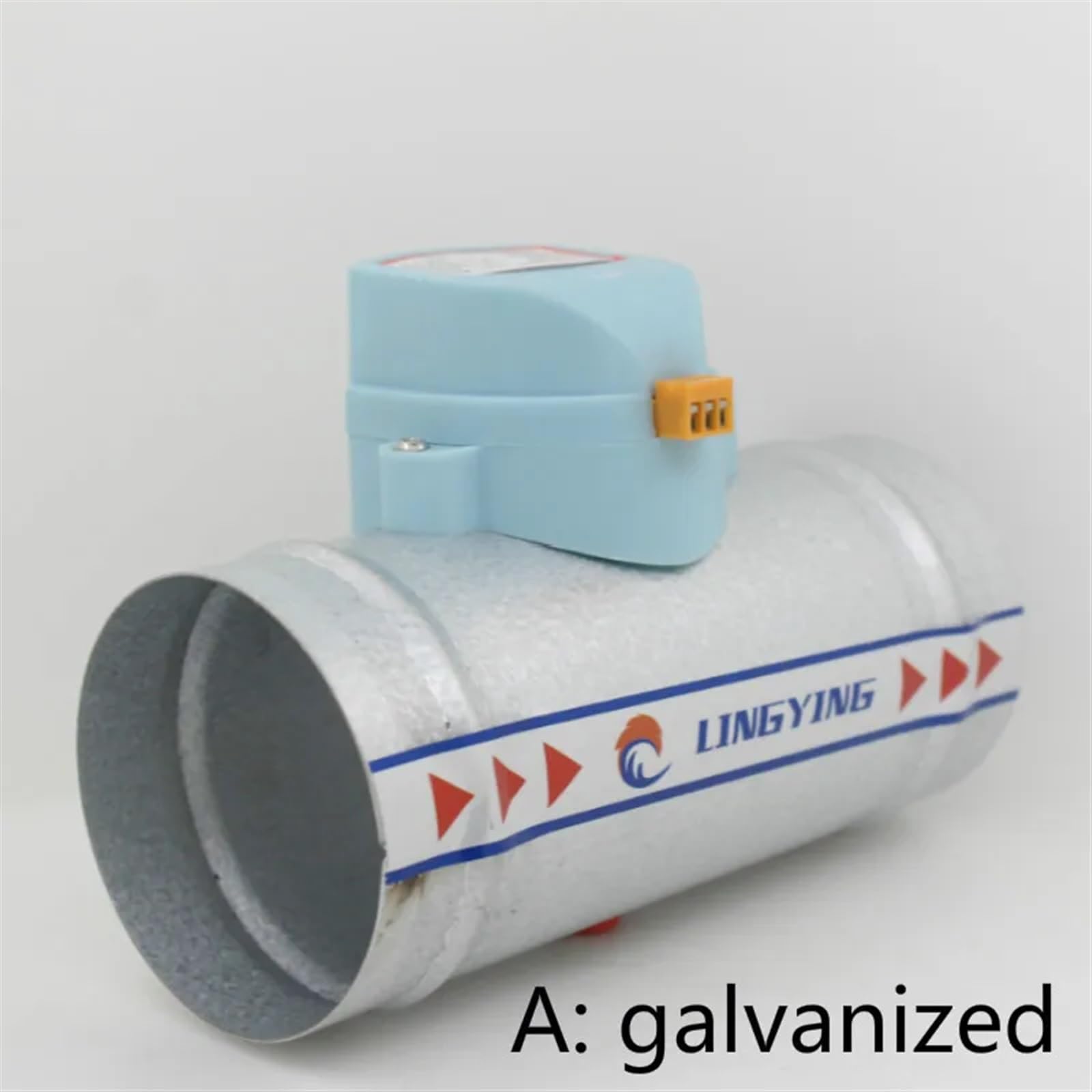 Valvola di smorzamento del condotto dell'aria elettrica galvanizzata dell'acciaio inossidabile di 50-250mm condotto dell'aria HVAC aria motorizzata Ammortizzatore d'aria AC220V azionamento