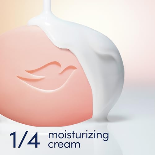 Dove Beauty Bar Soap Rebalancing White Peach & Rice Milk 6 Count for a Nourished and Moisturized Skin, with ¼ Moisturizing Cream Plant-Based Formula, 3.75 oz - Image 6