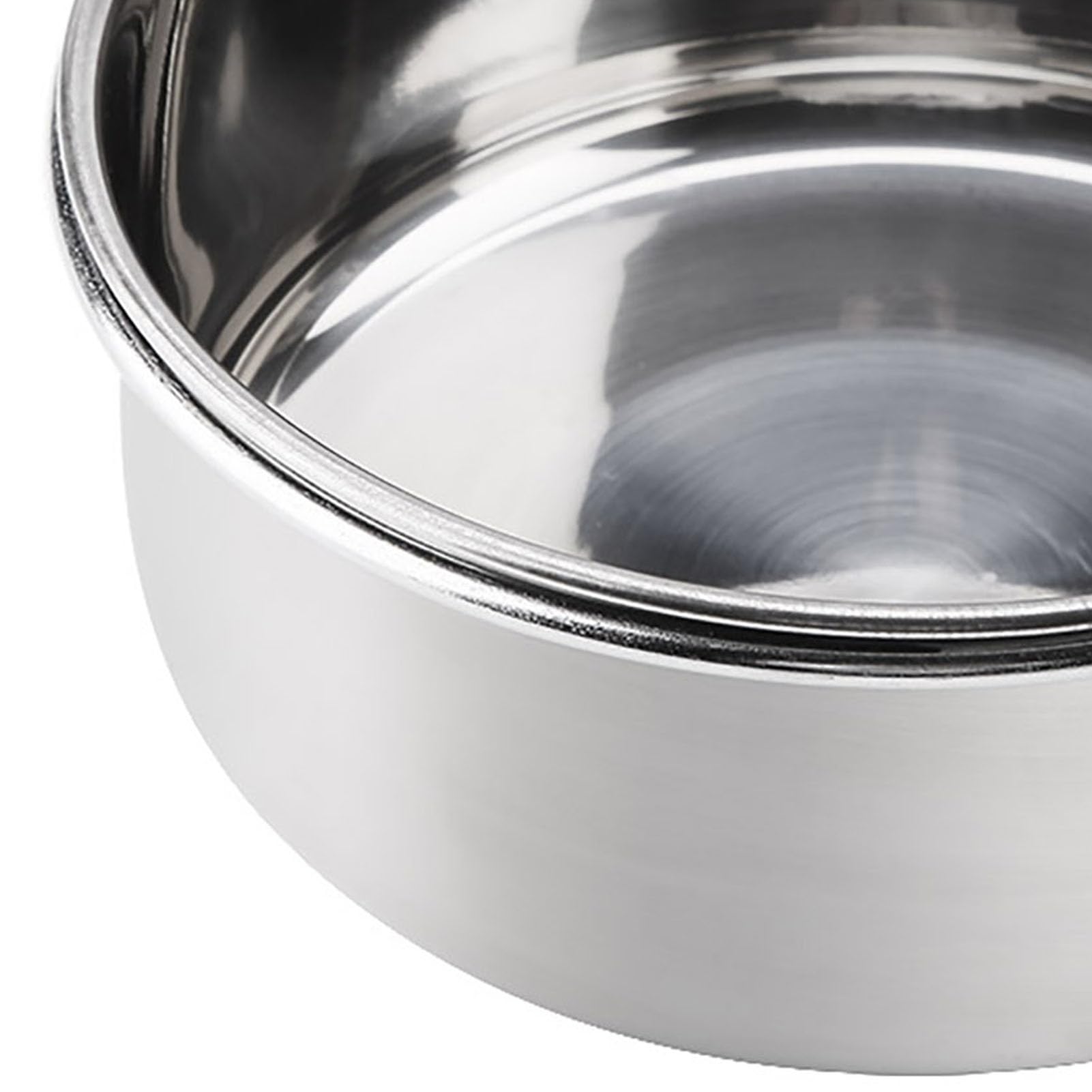 Appendere cibo regolabile acqua cibo ciotola di alimentazione in acciaio inox pappagallo parrocchetto alimentatore gabbia per uccelli accessorio bere tazza(L)