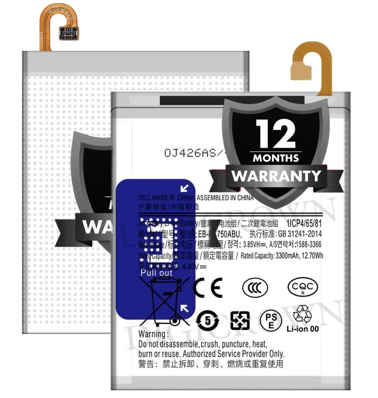 Image of Original EB-BA750ABU Battery Compatible for Samsung Galaxy A7 (2018) | A8s | A10 | M10 - (3400mAh) - 1 Year Warranty DF7