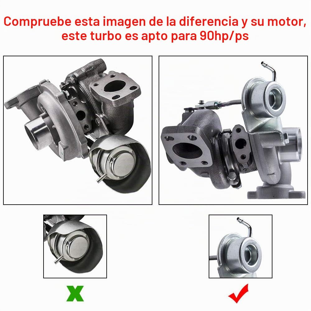 maXpeedingrods Turbocompresor para Citroen para Peugeot 207 1.6 HDI, 90 CV | 49173-07508,49173-07506,49173-07507