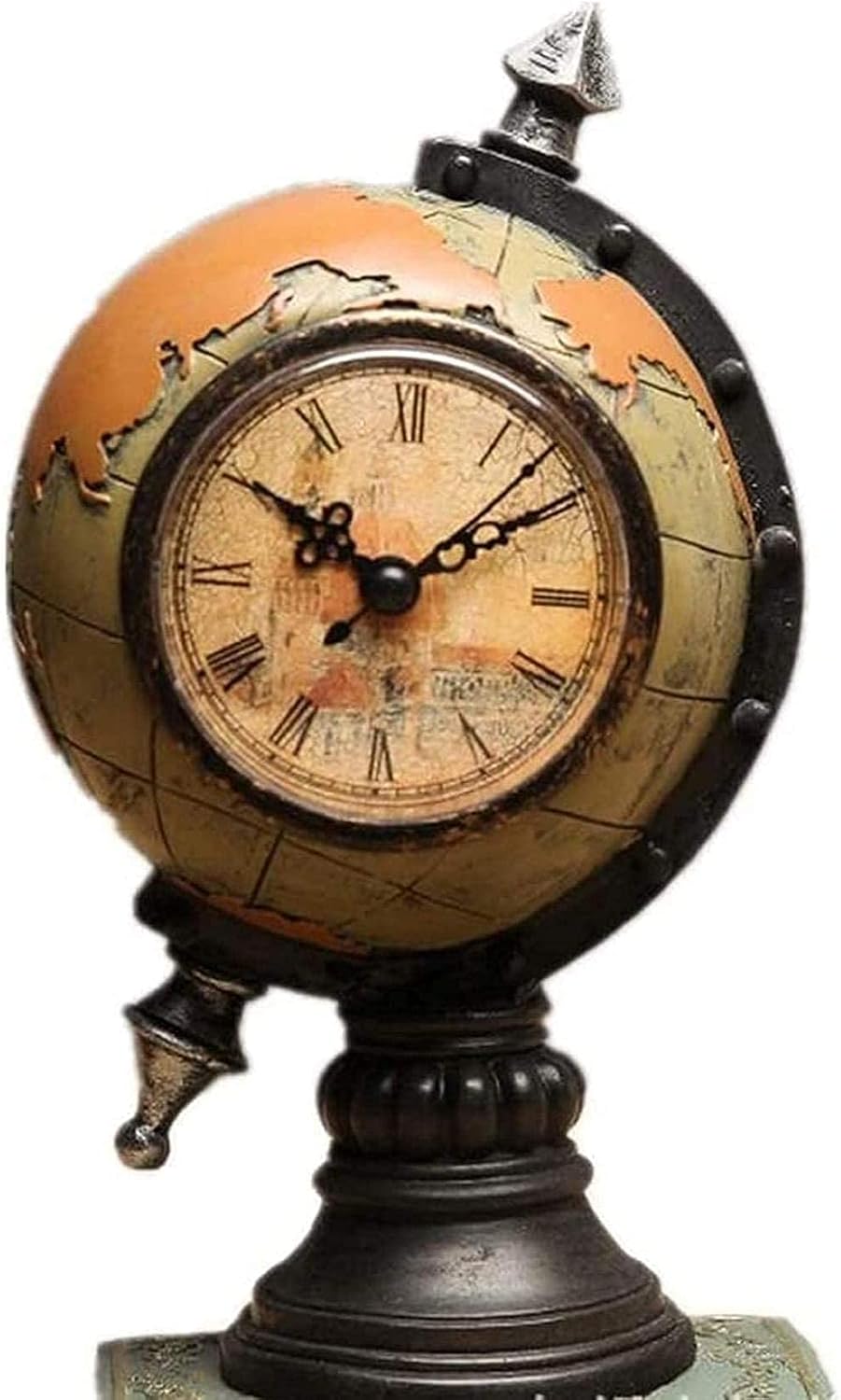 Globes, Globes Wine Cabinet Window Crafts Home Accessories Retro Creative Earth with Clocks and Clocks Decoration Perfect for Desk Decoration and Best for chi.