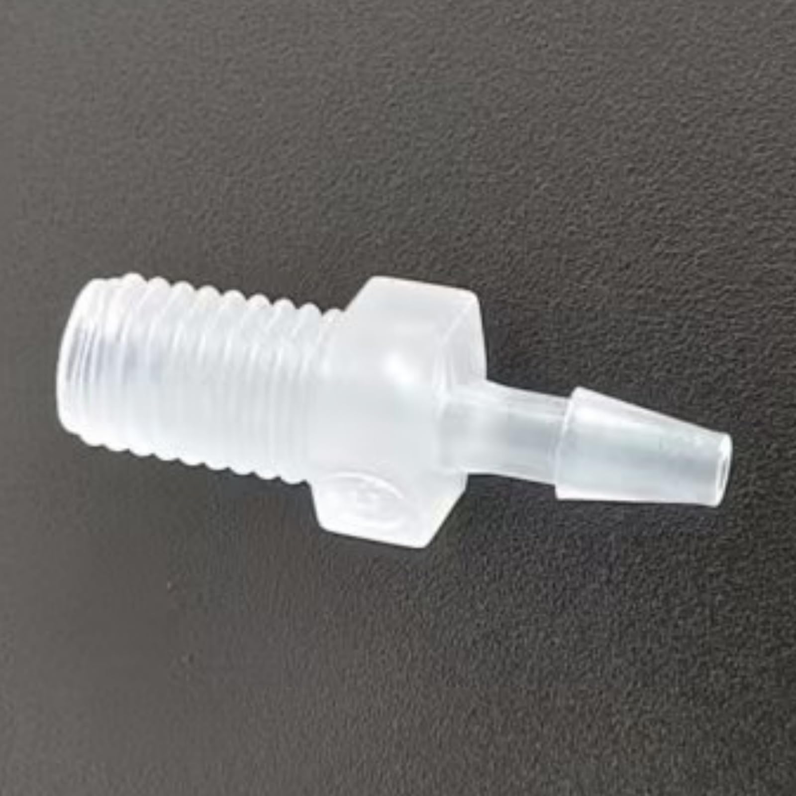 Conector de manguera de púas 1/4-28UNF macho roscado, paquete de 25 para laboratorio y maquinaria de alimentos, extensión de 4,8 mm