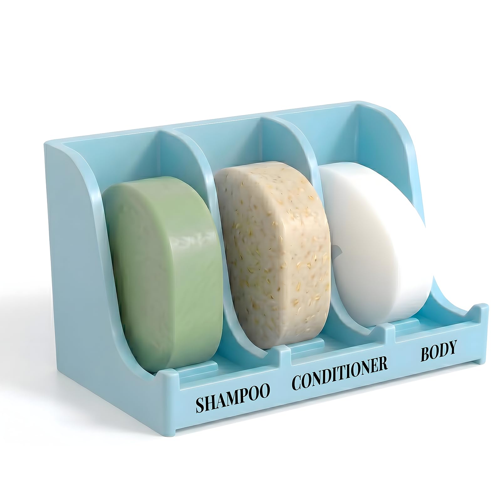 Soap Holder for Shower Wall, 3-Compartment Soap Dish [Patent Pending]